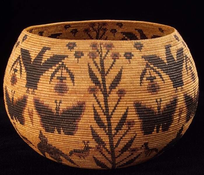 Basket woven by Lucy Telles
