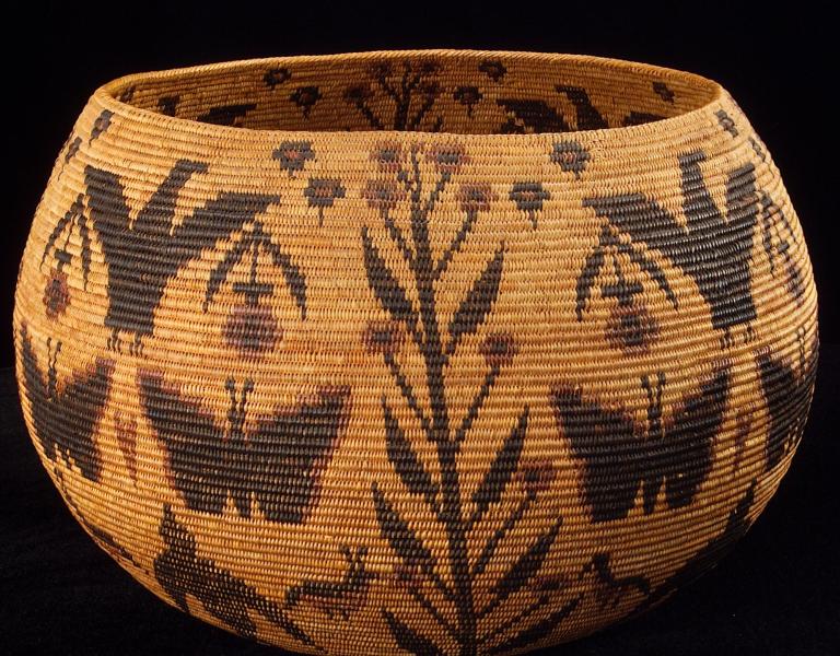 Basket woven by Lucy Telles